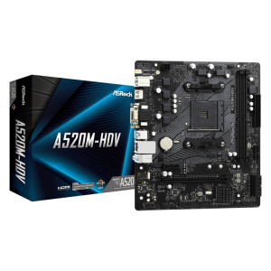 Asrock A520M-HDV  Socket AM4  AMD A520  2xDDR4  Micro-ATX  Moederbord
