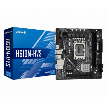 Asrock H610M-HVS Intel H610  Socket LGA 1700  Intel H610  2xDDR4  Micro-ATX  Moederbord