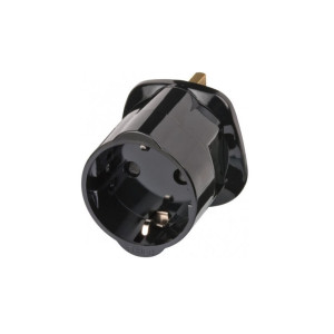 Brennenstuhl Reisadapter Geaard Type G (VK) naar Type F Zwart