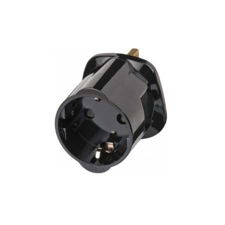 Brennenstuhl Reisadapter Geaard Type G (VK) naar Type F Zwart