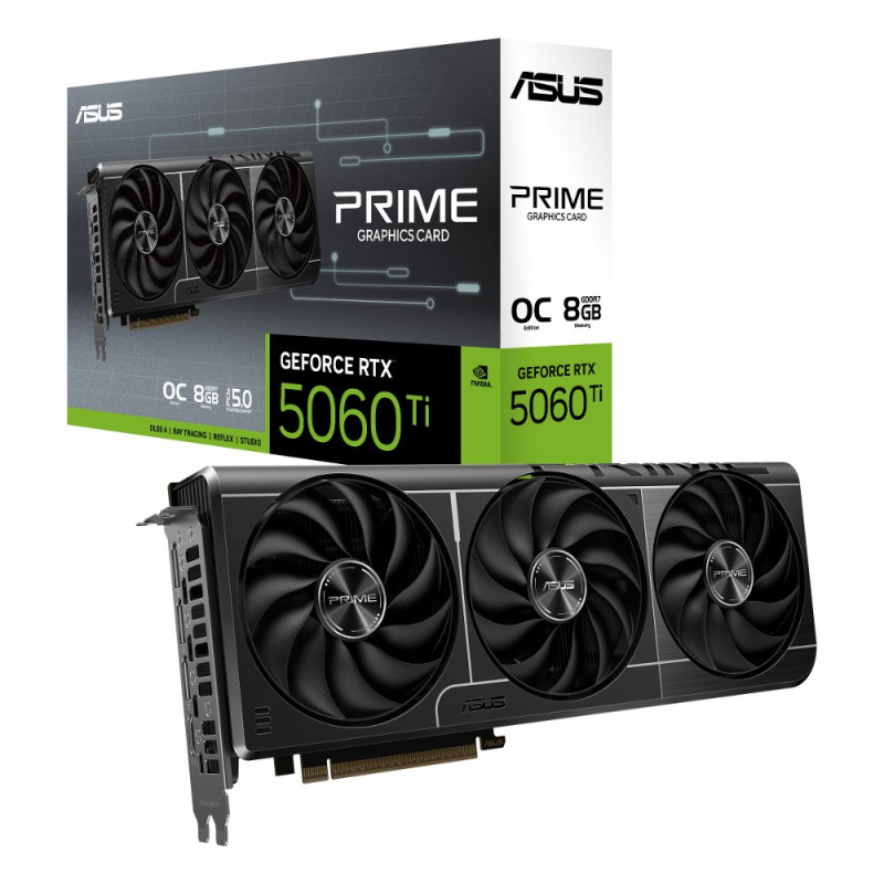 ASUS Prime GeForce RTX 5060 Ti  8GB GDDR7  DLSS 4  Videokaart  Nvidia GPU