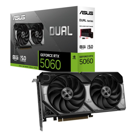 ASUS Dual GeForce RTX 5060  8GB GDDR7  DLSS 4  Videokaart  Nvidia GPU