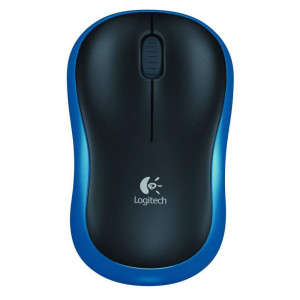 Logitech M185 Draadloze Muis Links en Rechtshandig RF 1000 DPI ZwartBlauw