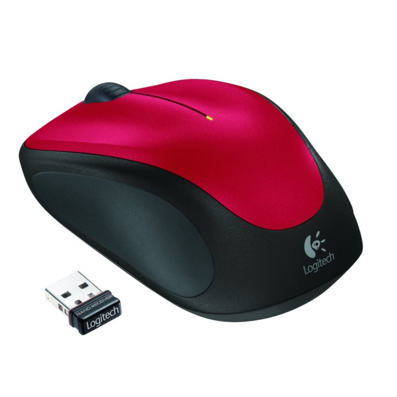 Logitech M235  Draadloze Muis  Links en Rechtshandig  RF  1000 DPI  RoodZwart