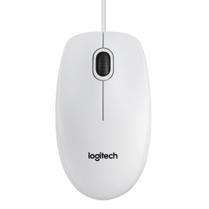 Logitech B100 Bekabelde Muis Links en Rechtshandig USBA 800 DPI Wit