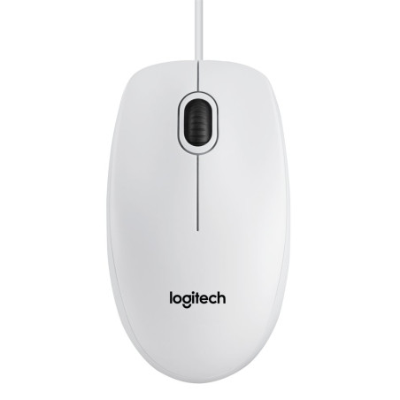 Logitech B100 Bekabelde Muis Links en Rechtshandig USBA 800 DPI Wit