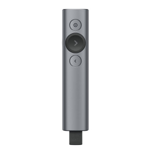 Logitech Spotlight Presenter Draadloos Bluetooth USB 24 GHz Bereik tot 30 meter Grijs
