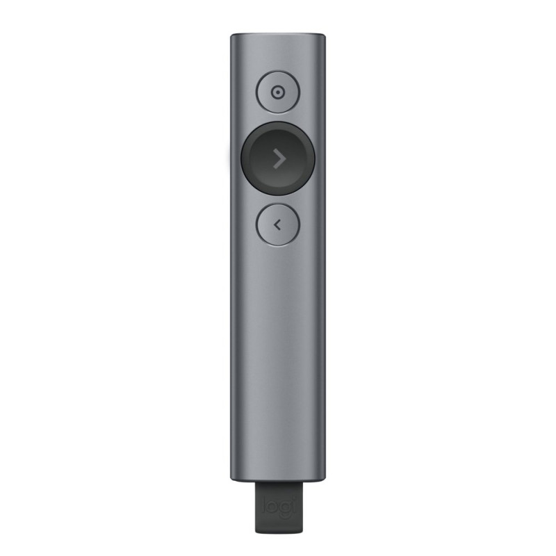 Logitech Spotlight Presenter  Draadloos  Bluetooth  USB 24 GHz  Bereik tot 30 meter  Grijs