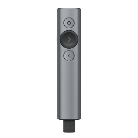 Logitech Spotlight Presenter Draadloos Bluetooth USB 24 GHz Bereik tot 30 meter Grijs