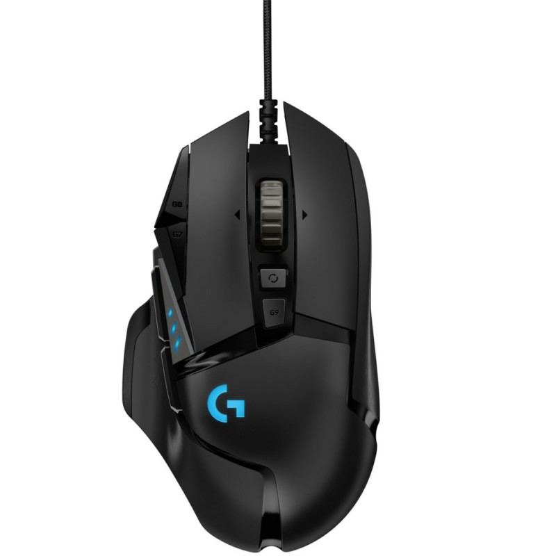 Logitech G502 Hero  Gaming Muis  Rechtshandig  USB-A  25600 DPI  Zwart