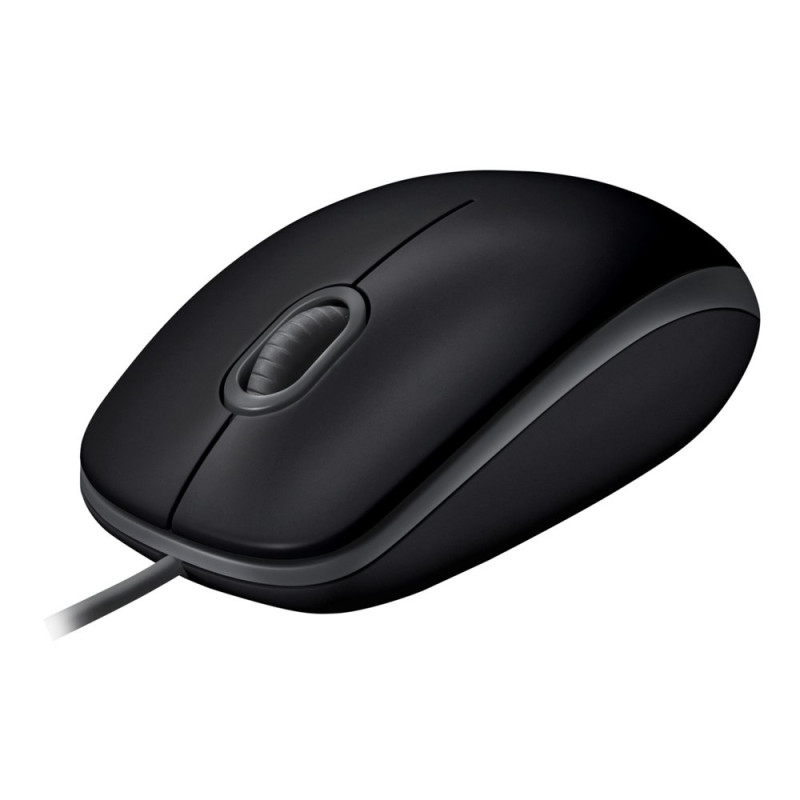 Logitech B110 Silent  Bekabelde Muis  Links en Rechtshandig  USBA  1000 DPI  Zwart