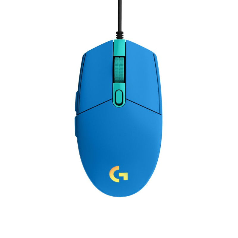 Logitech G203  Gaming Muis  Rechtshandig  USBA  8000 DPI  Blauw