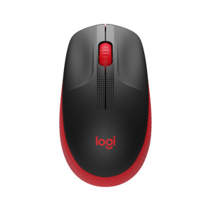 Logitech M190 Draadloze Muis Links en Rechtshandig RF 1000 DPI ZwartRood