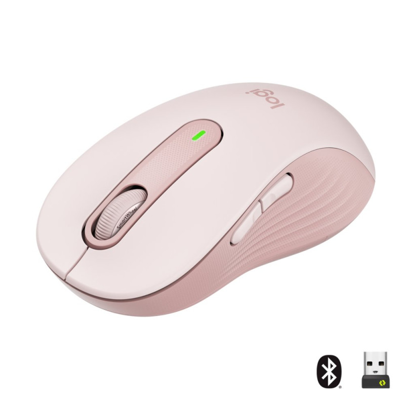 Logitech Signature M650  Draadloze Muis  Rechtshandig  RF  Bluetooth  2000 DPI  Roze