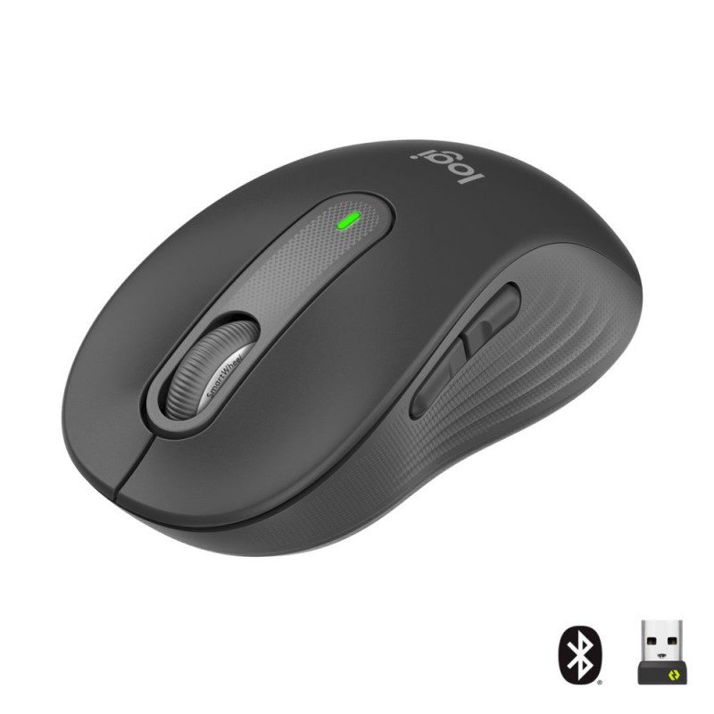 Logitech Signature M650  Draadloze Muis  RFDraadloos  Bluetooth  1000 DPI  Grafiet