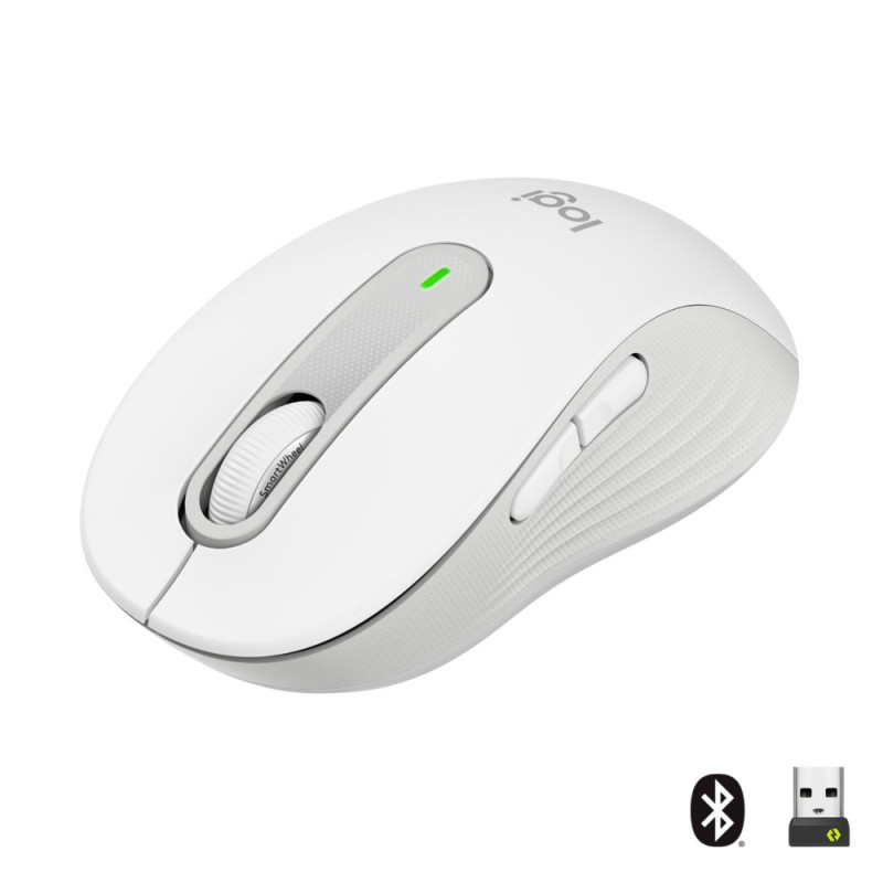Logitech Signature M650  Draadloze Muis  Rechtshandig  RF  Bluetooth  2000 DPI  Wit