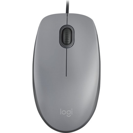 Logitech M110 Silent Bekabelde Muis Links en Rechtshandig USBA 1000 DPI Grijs