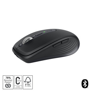 Logitech MX Anywhere 3S Draadloze Muis Rechtshandig RF Bluetooth 8000 DPI Grafiet