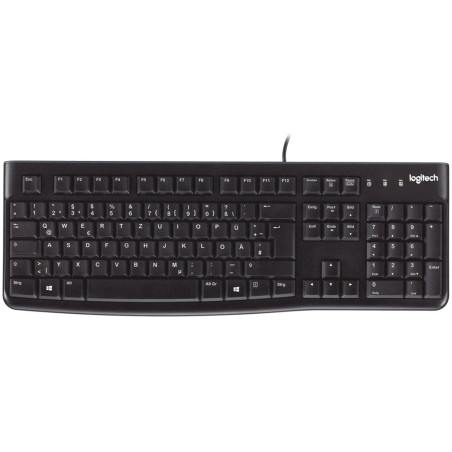 Logitech K120 Bedraad Toetsenbord  USB  QWERTZ (Duits)  Zwart