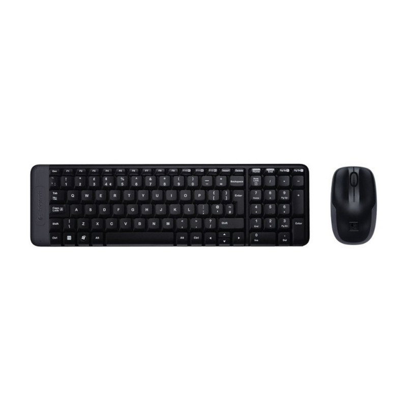 Logitech MK220  Draadloze Desktop Set  Compact Toetsenbord  Muis  Zwart
