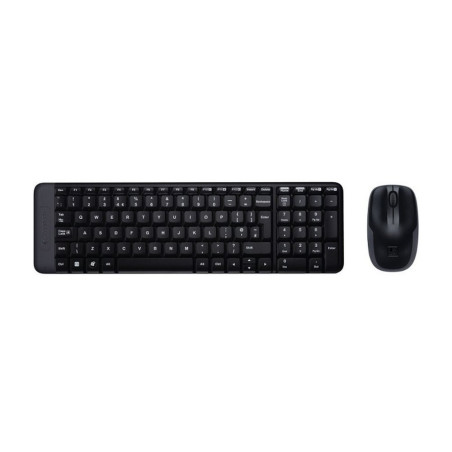 Logitech MK220 Draadloze Desktop Set Compact Toetsenbord Muis Zwart