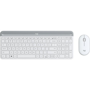 Logitech MK470 Slim  Draadloze Toetsenbord- en Muiscombo (USB)  QWERTY Engels  Wit