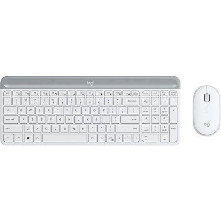 Logitech MK470 Slim  Draadloze Toetsenbord- en Muiscombo (USB)  QWERTY Engels  Wit