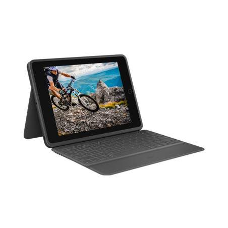 Logitech Rugged Folio  Grafiet  Smart Connector  QWERTZ Toetsenbord  Duits  Beschermhoes voor iPad