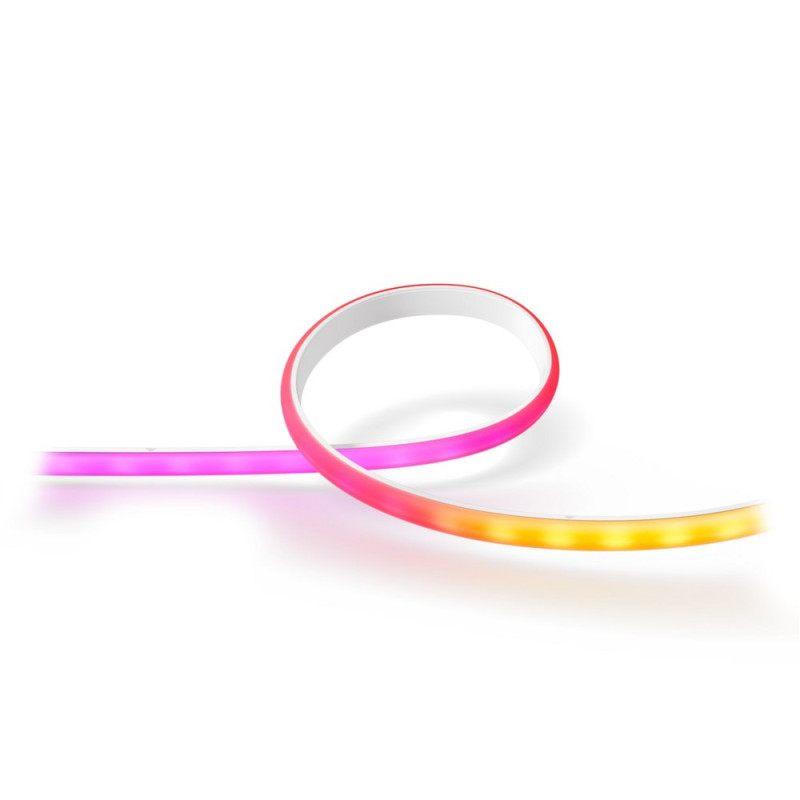 Philips Hue Gradient Lightstrip  Basispakket  2 meter  RGBIC  EU/UK stekker  Bluetooth  Zigbee