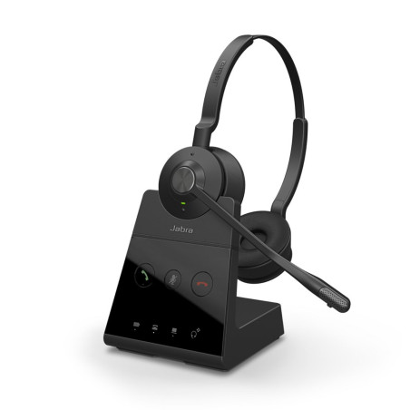 Jabra Engage 65  Draadloze Stereo On-Ear Headset  Oplaadstation  Zwart