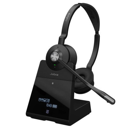 Jabra Engage 75  Draadloze On-ear Stereo Headset  Oplaadstation  Zwart