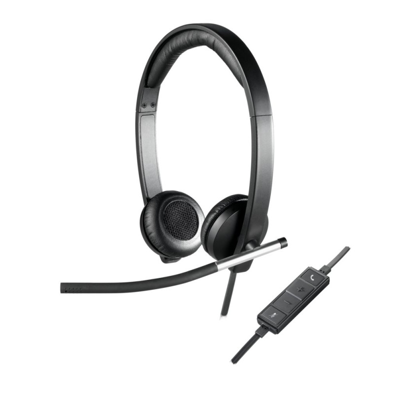 Logitech H650E  Bedrade On-ear Headset USB-A  Zwart
