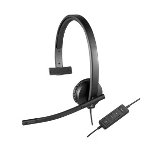 Logitech H570e Bedrade On-ear Mono Headset USB-A Zwart