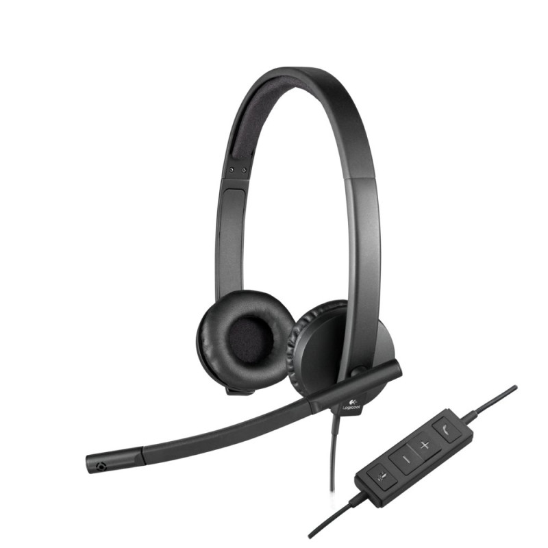 Logitech H570e  Bedrade On-ear USB-A Headset  Zwart