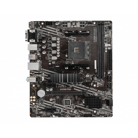 MSI A520M PRO Socket AM4 AMD A520 2xDDR4 MicroATX Moederbord