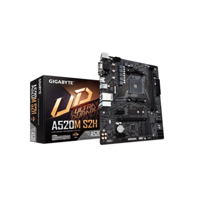 Gigabyte A520M S2H  Socket AM4  AMD A520  2xDDR4  Micro-ATX  Moederbord