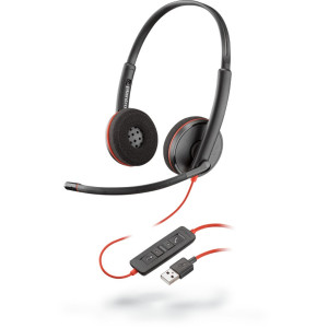 Poly Blackwire C3220 Bedrade On-ear Stereo Headset USB-A Zwart