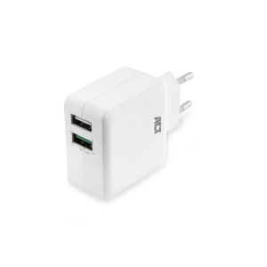 ACT AC2125  Fast Charge Dual USBA Oplader 30W  Wit