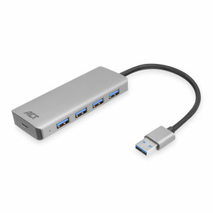 ACT AC6121  USB 32 Gen 1 31 Gen 1 TypeA Interface Hub  5000 Mbits  Aluminium