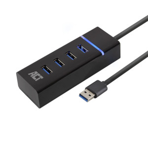 ACT AC6300  USB 32 Gen 1 Interface Hub  TypeA  5 Gbps  Zwart