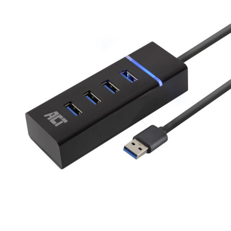 ACT AC6300  USB 32 Gen 1 Interface Hub  TypeA  5 Gbps  Zwart