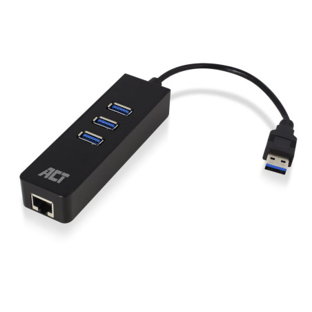 ACT AC6310  USB 32 Gen 1 Interface Hub  TypeA  5 Gbps  Zwart