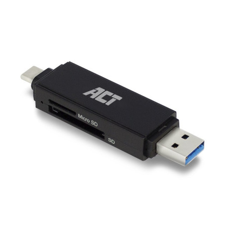 ACT AC6375  Geheugenkaartlezer  USB 32 Gen 1  Zwart