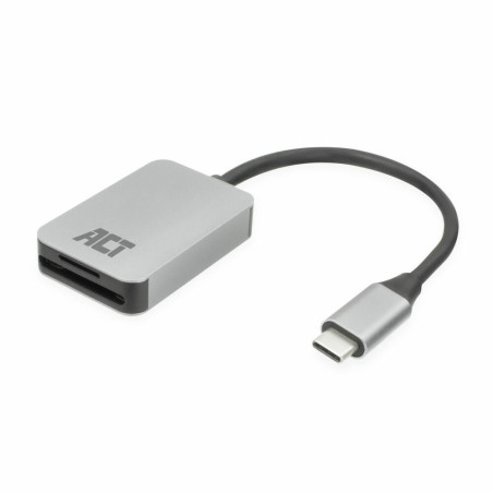 ACT AC7056  Geheugenkaartlezer  USB 32 Gen 1 TypeC  SDmicroSD  Grijs