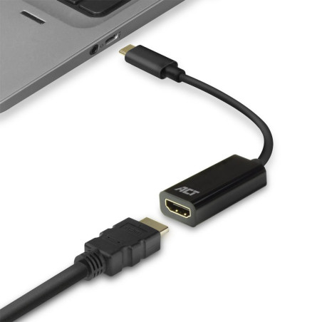 ACT AC7305  USBC naar HDMI Adapter  015 m  Zwart