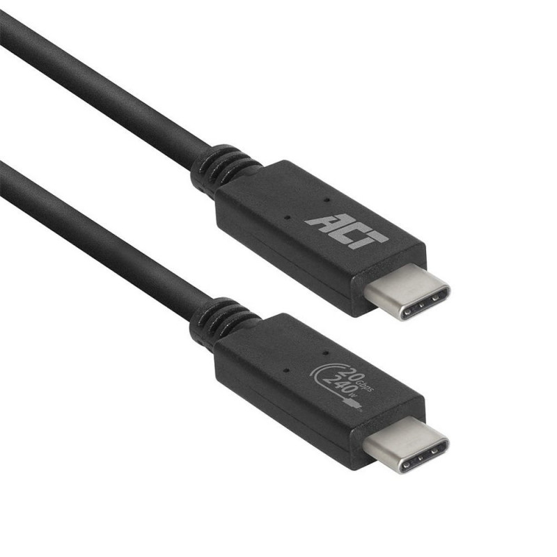 ACT AC7431  USB4 Gen 2x2 Kabel  USBC naar USBC  1m  Zwart