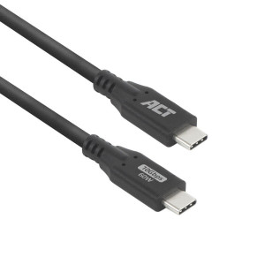 ACT USB 30 Kabel 10Gbps 60W USBC naar USBC 05m Zwart