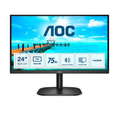 AOC 24B2XDM 238 1920x1080 Full HD VA 75Hz 4ms 3zijdig Randloos FlickerFree Low Blue Light Monitor RENEWED