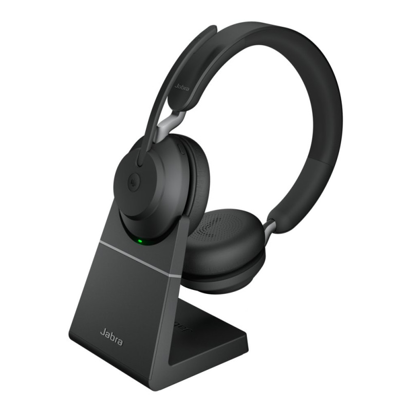 Jabra Evolve 65  Draadloze On-Ear Headset  Bluetooth  Oplaadstation  Zwart