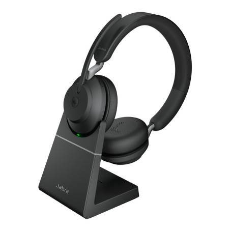 Jabra Evolve 65 Draadloze On-Ear Headset Bluetooth Oplaadstation Zwart